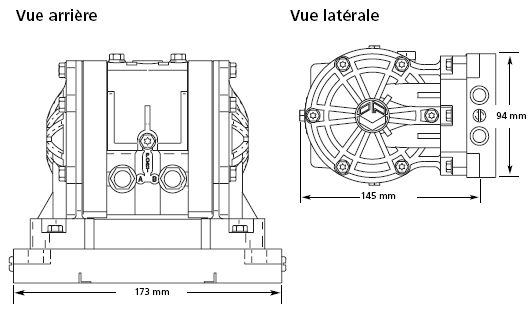 Detailplan Druckluftmembranpumpe TFG025